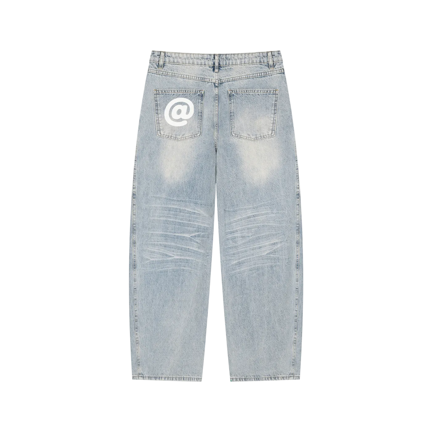 Baggy Mens Washed Jeans