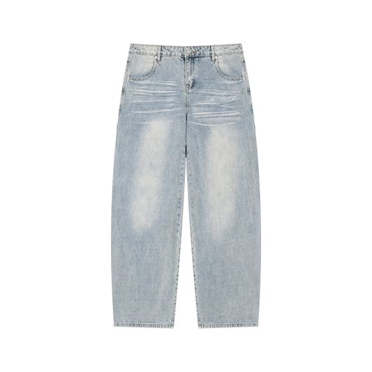 Baggy Mens Washed Jeans