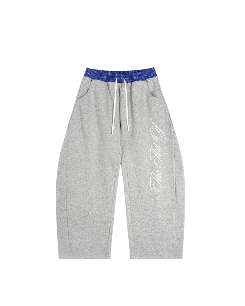 Plaid Waistband Barrel Sweatpants