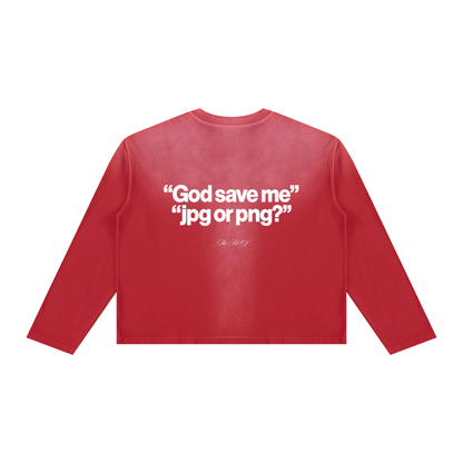 Unisex Sunfade Boxy Long Sleeve T-Shirt