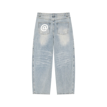 Baggy Mens Washed Jeans