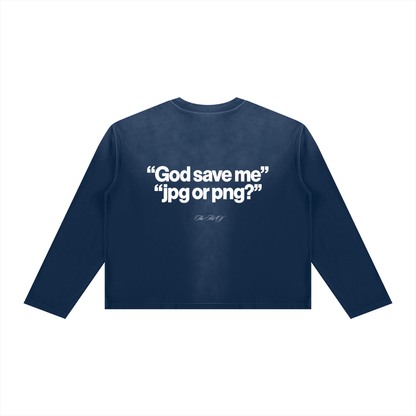 Unisex Sunfade Boxy Long Sleeve T-Shirt